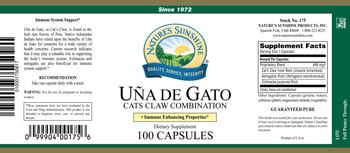 Nature's Sunshine Una de Gato Cats Claw Combination - supplement