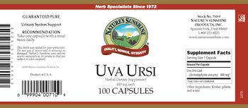 Nature's Sunshine Uva Ursi 440 mg - supplement