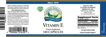 Nature's Sunshine Vitamin E - vitamin supplement