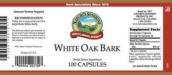 Nature's Sunshine White Oak Bark - herbal supplement