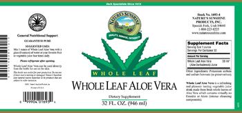 Nature's Sunshine Whole Leaf Aloe Vera - supplement