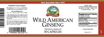 Nature's Sunshine Wild American Ginseng - herbal supplement