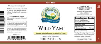 Nature's Sunshine Wild Yam - herbal supplement