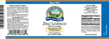 Nature's Sunshine Zinc Lozenge Natural Fruit Flavors - supplement