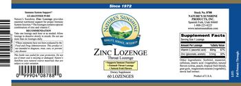 Nature's Sunshine Zinc Lozenge - supplement