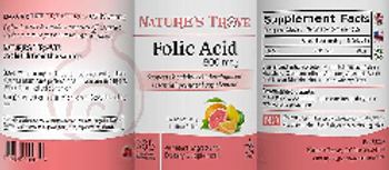 Nature's Trove Folic Acid 800 mcg Strawberry Flavor - supplement
