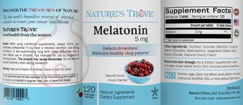 Nature's Trove Melatonin 5 mg Cherry Flavor - supplement