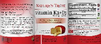 Nature's Trove Vitamin K2 90 mcg + D3 1000 IU Cherry Flavor - supplement