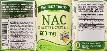 Nature's Truth NAC 600 mg - supplement