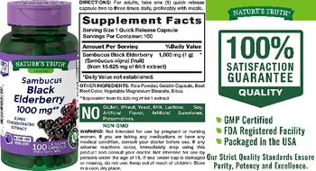 Nature's Truth Sambucus Black Elderberry 1000 mg - herbal supplement