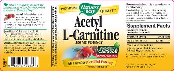 Nature's Way Acetyl L-Carnitine 500 mg - supplement