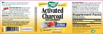Nature's Way Activated Charcoal High Absorbency - supplement