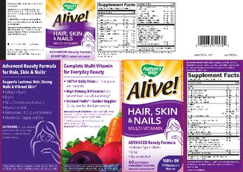 Nature's Way Alive! Hair, Skin & Nails Multi-Vitamin Strawberry Flavored - supplement