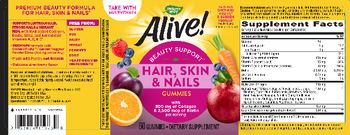 Nature's Way Alive! Hair, Skin & Nails Strawberry Flavor - supplement