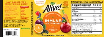 Nature's Way Alive! Immune with Elderberry Delicious Grape & Cherry Flavored Gummies - supplement