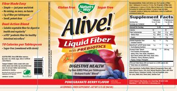 Nature's Way Alive! Liquid Fiber With Prebiotics Pomegranate-Berry Flavor - fiber supplement