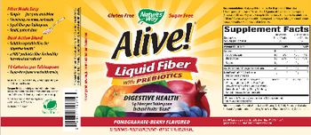 Nature's Way Alive! Liquid Fiber With Prebiotics Pomegrante-Berry Flavored - fiber supplement