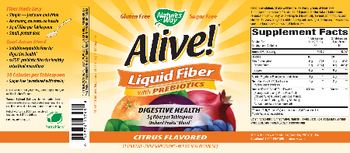 Nature's Way Alive! Liquid Fiber With Probiotics Citrus Flavored - fiber supplement