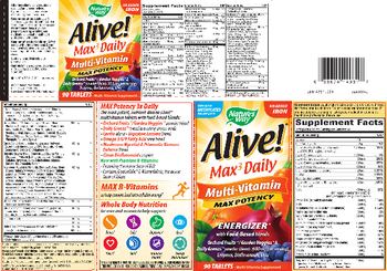 Nature's Way Alive! Max 3 Daily Multi-Vitamin Max Potency - multivitamin supplement