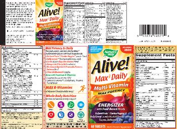 Nature's Way Alive! Max 3 Daily Multi-Vitamin Max Potency - multivitamin supplement