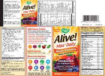 Nature's Way Alive! Max 3 Daily Multi-Vitamin Max Potency - multivitamin supplement