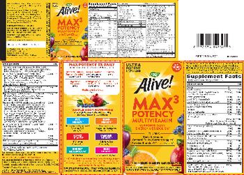 Nature's Way Alive! Max 3 Daily Potency Multivitamin No Added Iron - complete multivitamin supplement