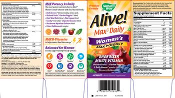 Nature's Way Alive! Max 3 Daily Women's Max Potency - multivitamin supplement
