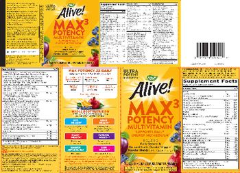 Nature's Way Alive! Max 3 Potency Multivitamin - complete multivitamin supplement