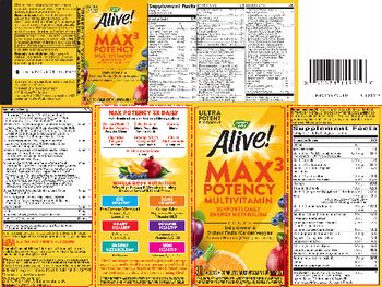 Nature's Way Alive! Max 3 Potency Multivitamin - complete multivitamin supplement