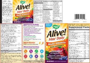 Nature's Way Alive! Max 6 Daily Multi-Vitamin Max Potency - multivitamin supplement