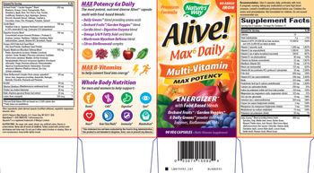 Nature's Way Alive! Max 6 Daily No Added Iron - multivitamin supplement
