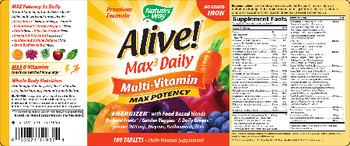 Nature's Way Alive! Max3 Daily - multivitamin supplement