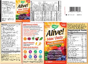 Nature's Way Alive! Max3 Daily No Added Iron - multivitamin supplement