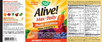 Nature's Way Alive! Max3 Daily - multivitamin supplement