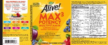 Nature's Way Alive! Max3 Potency Multivitamin - complete multivitamin supplement
