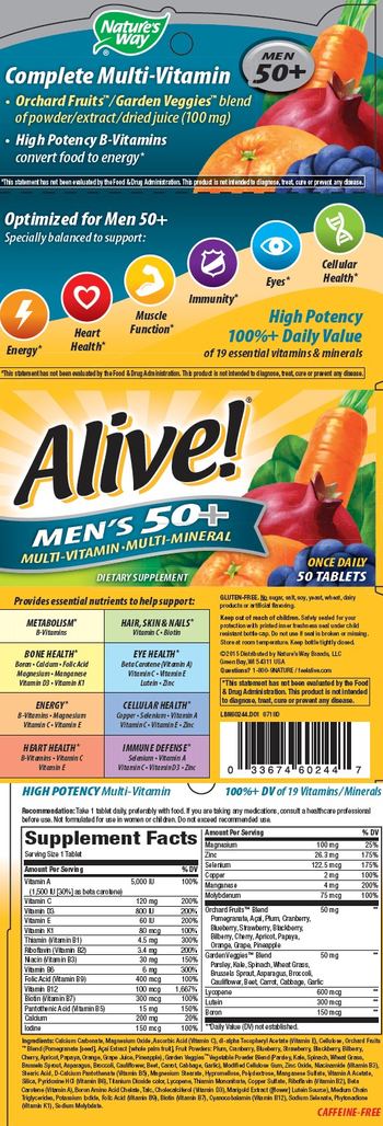 Nature's Way Alive! Men's 50+ - supplement