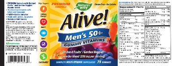 Nature's Way Alive! Men's 50+ Gummy Vitamins - complete multivitamin supplement