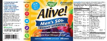 Nature's Way Alive! Men's 50+ Gummy Vitamins - complete multivitamin supplement