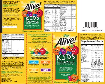 Nature's Way Alive! Multi-Vitamin Kids Chewables Orange & Berry Fruit Flavors - complete multivitamin supplement