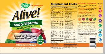 Nature's Way Alive! Multi-Vitamin Max Potency Citrus Flavored - supplement