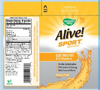 Nature's Way Alive! Sport Tropical Fruit Flavored - 