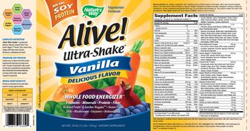 Nature's Way Alive! Ultra-Shake Vanilla - supplement