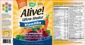 Nature's Way Alive! Ultra-Shake Vanilla - supplement