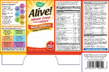 Nature's Way Alive! Whole Food Energizer Multivitamin Max Potency - supplement