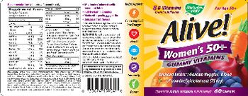 Nature's Way Alive! Women's 50+ Gummy Vitamins - complete multivitamin supplement