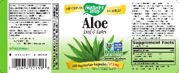 Nature's Way Aloe Leaf & Latex - supplement