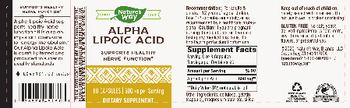 Nature's Way Alpha Lipoic Acid 600 mg - supplement