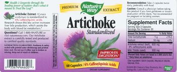 Nature's Way Artichoke Standardized - supplement
