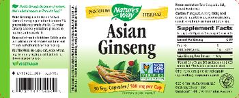 Nature's Way Asian Ginseng - supplement