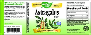 Nature's Way Astragalus Root 470 mg - supplement